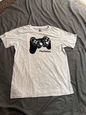 Sony White Tee with Black PlayStation Controller Print